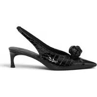 ROTATE pour femme. 116739100 Chaussures à n?uds en cuir noir (39), 3 à 5 cm, Aucun, Casuel, Classique