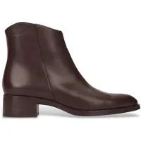 Wonders pour femme. D-1801 Bonjour bottines en cuir marron (39), 1 à 3 cm, Fermeture éclair, Casuel