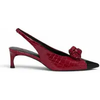 ROTATE pour femme. 1167392691 Slingback Knot chaussures en cuir bordeaux (38), Rouge, 3 à 5 cm, Aucun, Casuel, Fête