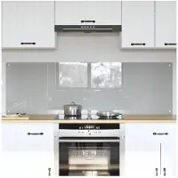 vidaXL Dos de cuisine 2 pcs gris clair 80 x 50 cm Verre trempé