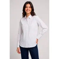 Barbour pour femme. LSH1771 Chemise Adalyn blanc (XS), Casuel, Coton, Manche longue