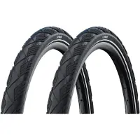 Schwalbe 60-584 Marathon EFFICIENCY, protection RaceGuard, pneu à fil, compatible VAE (E-50), gomme Addix Green