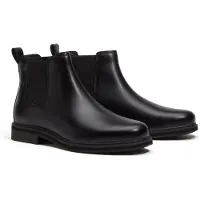 Timberland pour homme. TB0A42PGW021 Bottines Chelsea Stormbucks en cuir noir (40), Plat, Aucun, Casuel