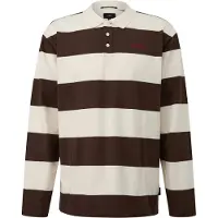 QS T-Shirt crème / brun foncé