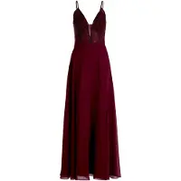 Vera Mont Robe de soirée rouge foncé