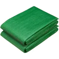 vidaXL Bâche plate avec œillets, 2 pièces, vert, 2 x 15 mètres, 260 g/m² en PE