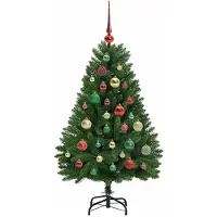 vidaXL Sapin de Noël artificiel avec 150 LED Vert 120 cm PVC et métal