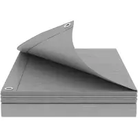 vidaXL Bâche plate avec œillets, gris clair, 2 x 3 m, 90 g/m² en PE
