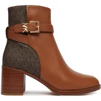 Michael Kors pour femme. 40T6RCME6L Bottines en cuir à talon Rachel marron (41), 3 à 5 cm, Fermeture éclair, Casuel, Classique