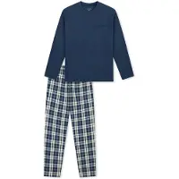 Schiesser Pyjama ' Nightwear ' crème / bleu
