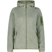 CMP Polaire à capuche épaisse en maille chinée femme Knit-Tech