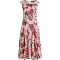 Vera Mont Robe écru / marron / rose clair / canneberge