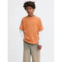 Jack & Jones Junior Sweat 'JCOECHO' orange / blanc