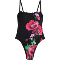 Ted Baker Maillot de bain modelant vert / violet rouge / canneberge / noir