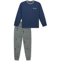 Schiesser Pyjama ' Nightwear ' bleu / vert