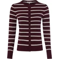 Marie Lund Cardigan bordeaux / blanc