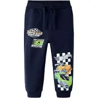 Name it Pantalon 'Hot Wheels' bleu marine / vert / orange / blanc