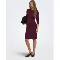 ONLY Maternity Robes en maille 'OLMFemi' lie de vin