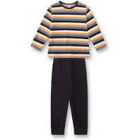 Sanetta Pyjama bleu nuit / opal / orange / blanc cassé