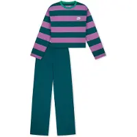Schiesser Pyjama ' Nightwear ' vert / baie / rose