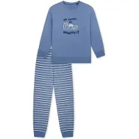 Schiesser Pyjama ' Nightwear ' crème / bleu