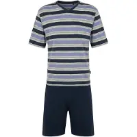 Hajo Pyjama court bleu / mélange de couleurs