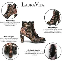 LAURA VITA Bottines bronze / lie de vin / noir