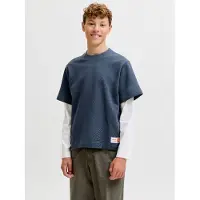 Jack & Jones Junior Sweat 'JCOECHO' bleu marine / blanc