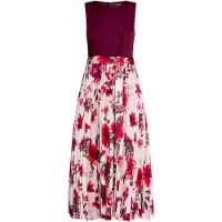 Vera Mont Robe de cocktail chocolat / rouge / bourgogne / blanc