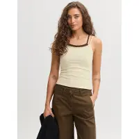 JJXX Haut marron / jaune pastel