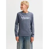Jack & jones Junior T-Shirt 'JJTOM' bleu marine / bleu clair / gris foncé / blanc