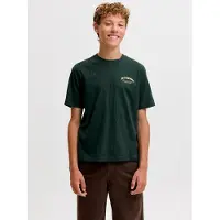 Jack & Jones Junior T-Shirt 'JJEBRANDES' jaune clair / vert foncé