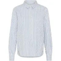Cream Chemisier 'Mira ' bleu clair / blanc