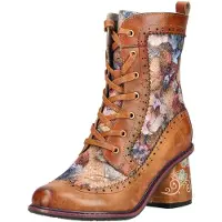 LAURA VITA Bottines à lacets beige / camel / bleu-gris / lie de vin
