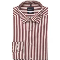 Olymp Luxor Chemise Rayures Bordeaux Rouge taille 43