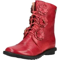 LAURA VITA Bottines à lacets rouge
