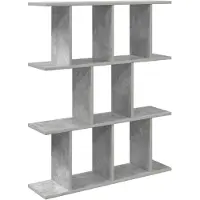 vidaXL Étagère Murale Gris béton 80 x 20 x 96 cm Bois d'ingénierie