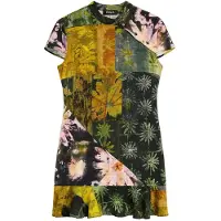 Desigual Robe vert / olive / rose ancienne / noir