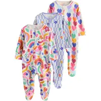 Next Pyjama beige clair / vert clair / violet clair / rose clair