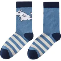 Reima Chaussettes de sport ' Moomin Randig ' marine / noir / blanc naturel