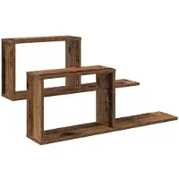 vidaXL Étagères flottantes 2 pcs Bois ancien 80 x 15 x 30 cm