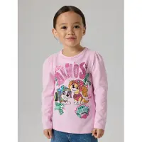 Name it T-Shirt 'NMFJette Paw' cognac / vert / violet / rose