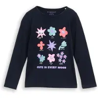 Tom Tailor T-Shirt bleu / mélange de couleurs