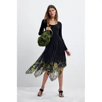 Desigual Robe 'VEST_ALBA_LACROIX 26WWVK10' noir