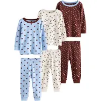 Next Pyjama crème / bleu clair / chocolat