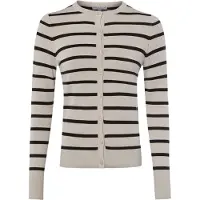 Marie Lund Cardigan beige / noir