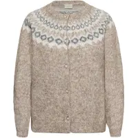 KAFFE CURVE Cardigan beige chiné