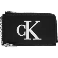 Calvin Klein Porte-monnaies 'BOLD' noir / argent