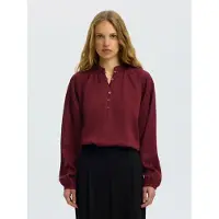 Selected Chemisier 'SLWDONNA' rouge foncé