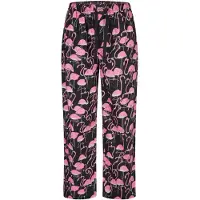 Lousy Livin Pantalon de pyjama 'Greater Flamingos' rose / noir